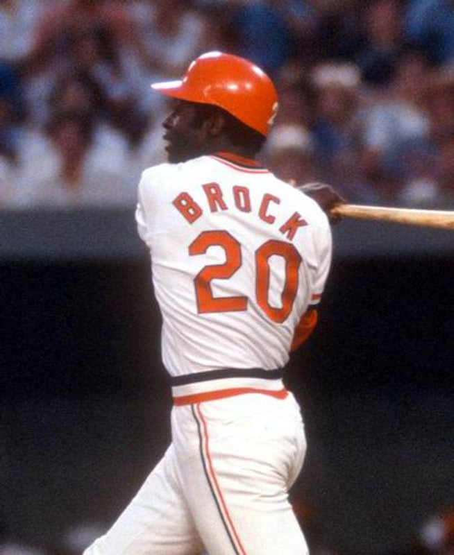Lou Brock St Louis Cardinals 1976 Home Throwback Baseball Jersey jersey front view