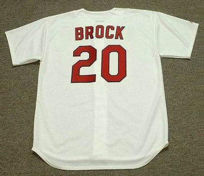 Lou Brock St Louis Cardinals 1967 Cooperstown Throwback Home Baseball Stitched Jersey jersey front view