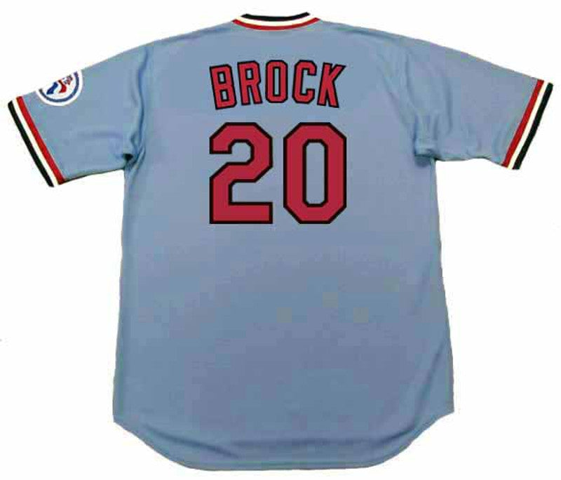 Lou Brock St Louis Cardinals 1976 Away Throwback Baseball Jersey jersey front view