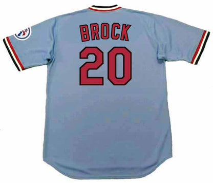 Lou Brock St Louis Cardinals 1976 Away Throwback Baseball Jersey jersey front view