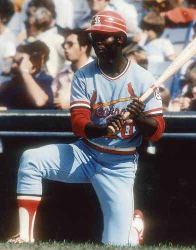 Lou Brock St Louis Cardinals 1976 Away Throwback Baseball Jersey jersey front view