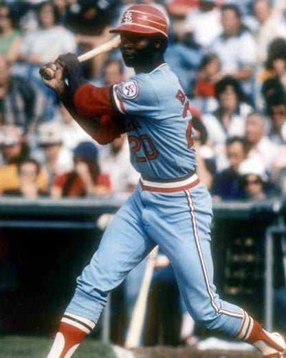 Lou Brock St Louis Cardinals 1976 Away Throwback Baseball Jersey jersey front view