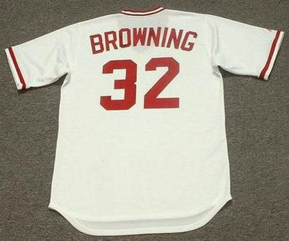 Cincinnati Reds Tom Browning Cooperstown MLB jersey front view