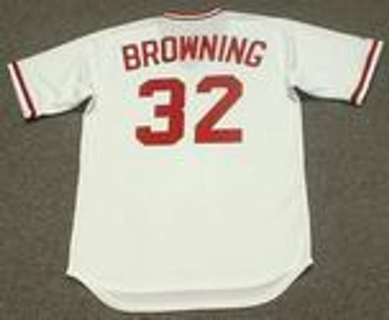 Cincinnati Reds Tom Browning Cooperstown MLB jersey front view