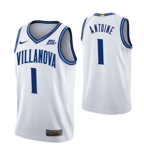 Villanova Wildcats Bryan Antoine #1 White stitched throwback college basketball jersey