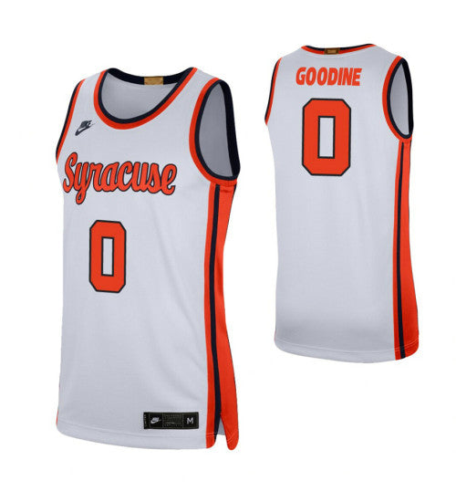 Syracuse Orange 0 Brycen Goodine White College Basketball Jersey | Stitched Jersey RTJS 7138