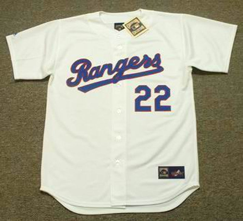 Texas Rangers Steve Buechele Cooperstown MLB jersey front view