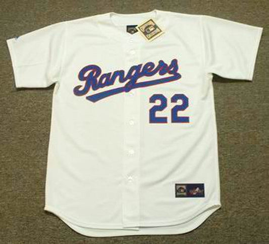 Texas Rangers Steve Buechele Cooperstown MLB jersey front view