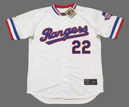 Texas Rangers Steve Buechele MLB jersey front view