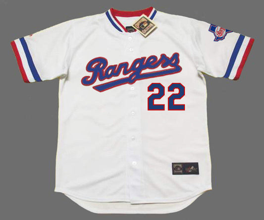 Texas Rangers Steve Buechele MLB jersey front view