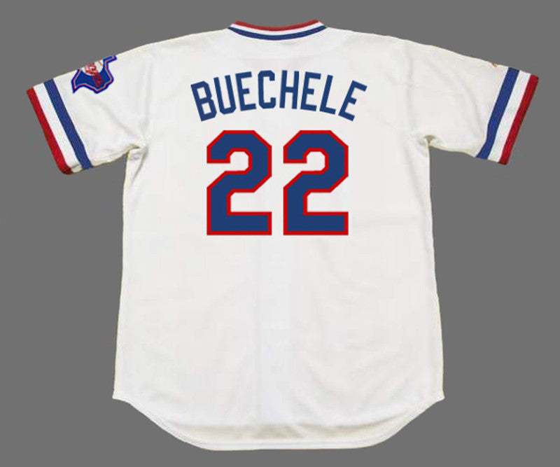 Texas Rangers Steve Buechele MLB jersey front view
