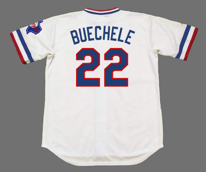 Texas Rangers Steve Buechele MLB jersey front view