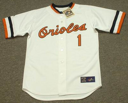 Baltimore Orioles Brian Roberts 1980s Cooperstown MLB jersey front view