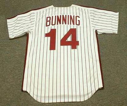 Philadelphia Phillies Jim Bunning Cooperstown MLB jersey front view