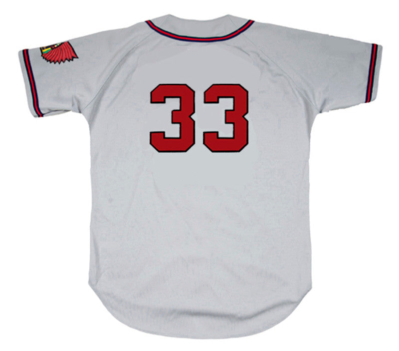 Lew Burdette Milwaukee Braves 1955 Away Throwback Baseball Jersey jersey front view