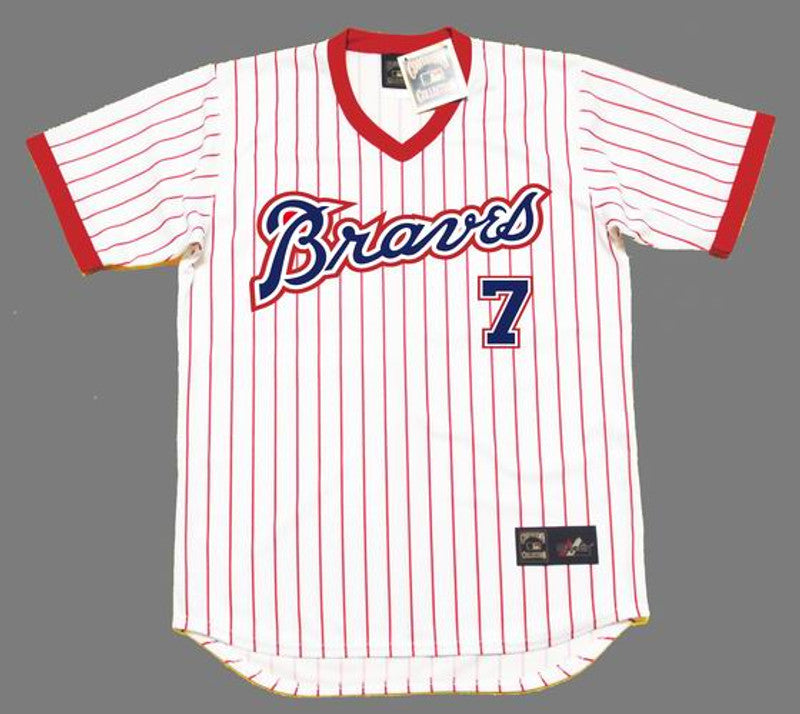 Atlanta Braves Jeff Burroughs Cooperstown MLB jersey front view