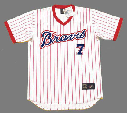 Atlanta Braves Jeff Burroughs Cooperstown MLB jersey front view