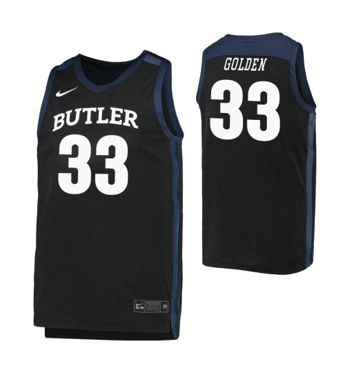 Butler Bulldogs Bryce Golden College Basketball Jersey Black stitched basketball jersey for game day fanwear