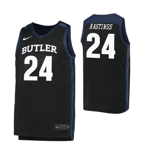 Butler Bulldogs Markeese Hastings College Basketball Jersey Black | Stitched Jersey RTJS 5278