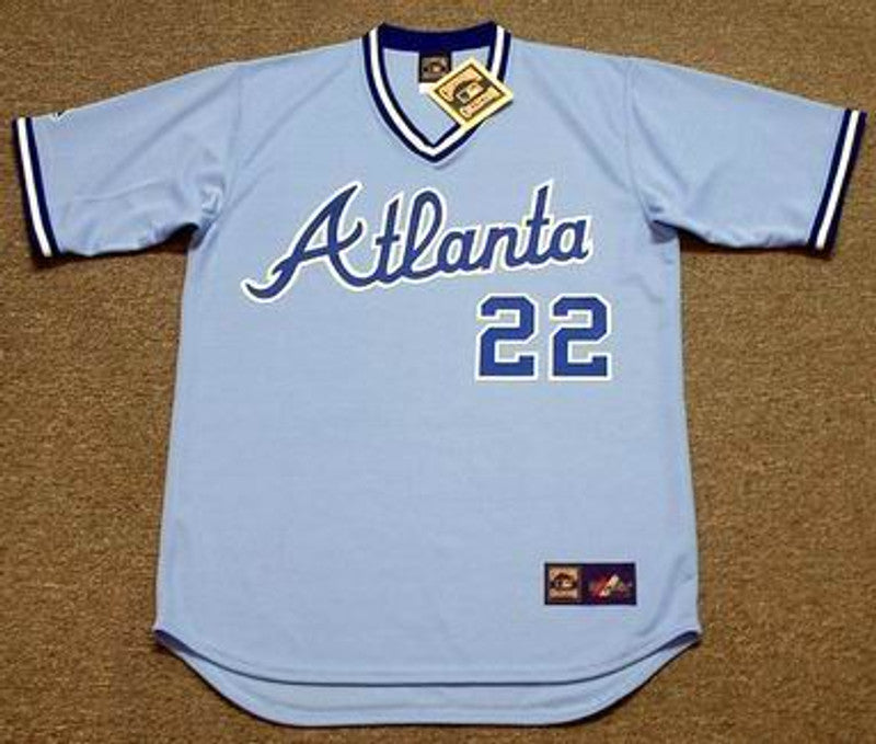 Atlanta Braves Brett Butler Cooperstown MLB jersey front view
