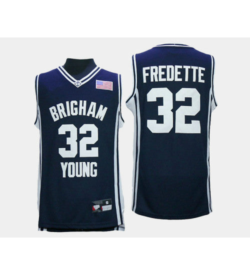 Byu Cougars 32 Jimmer Fredette Navy Road College Basketball Jersey | Stitched Jersey RTJS 5261