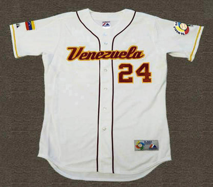 Miguel Cabrera 2006 Venezuela Wbc Throwback Baseball Jersey jersey front view