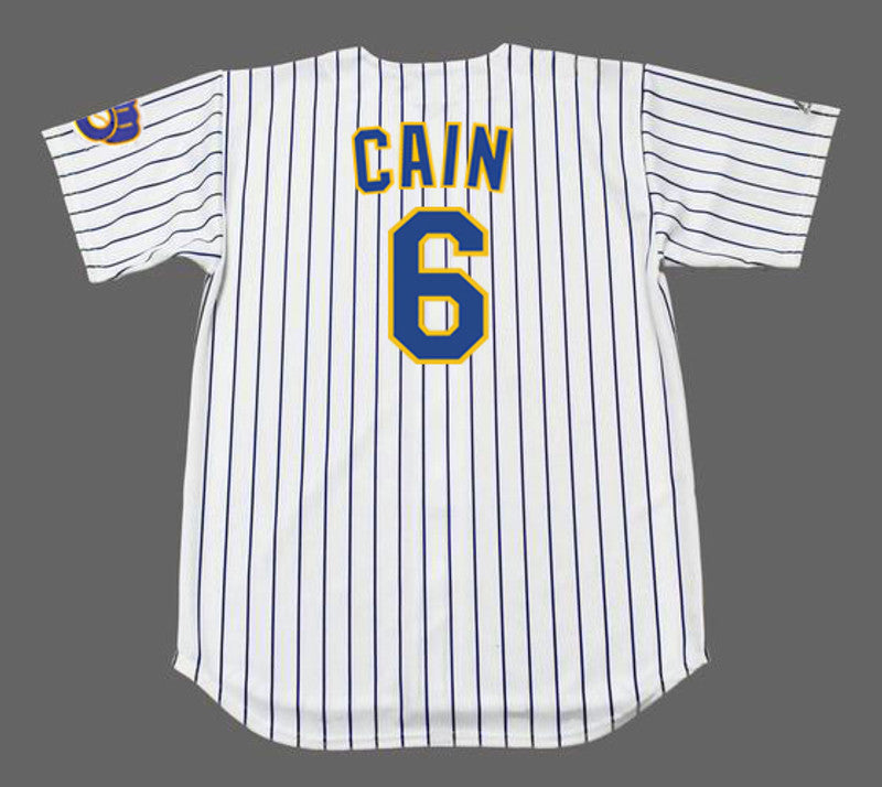 Milwaukee Brewers Lorenzo Cain MLB jersey front view