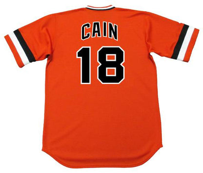San Francisco Giants Matt Cain 1970s Cooperstown MLB jersey front view