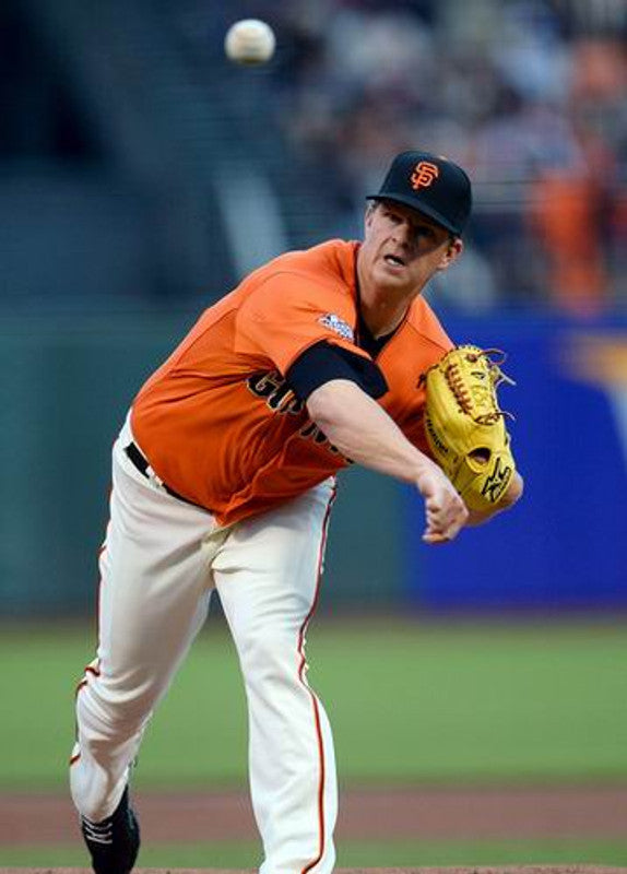 San Francisco Giants Matt Cain 1970s Cooperstown MLB jersey front view