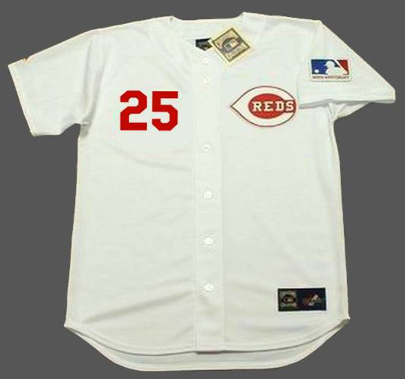 Cincinnati Reds Bernie Carbo Cooperstown MLB jersey front view