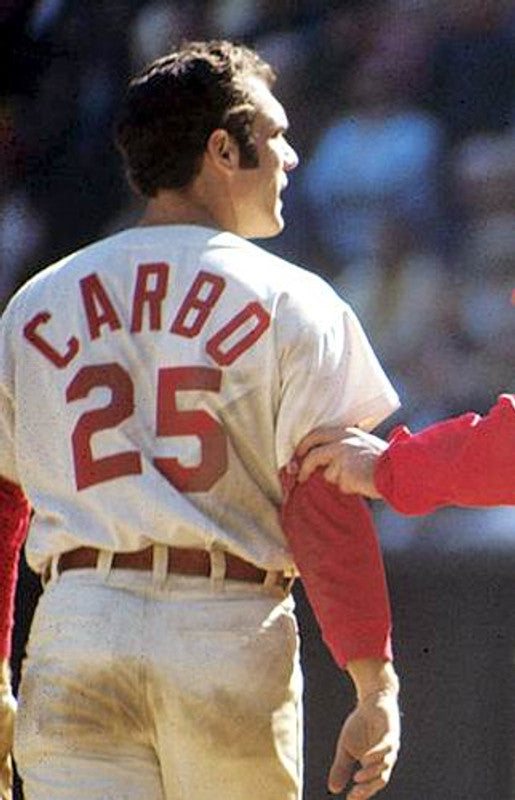 Cincinnati Reds Bernie Carbo Cooperstown MLB jersey front view