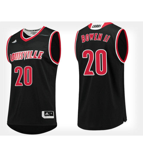 Louisville Cardinals 20 Brian Bowen Ii Black Alternate College Basketball Jersey stitched retro jersey