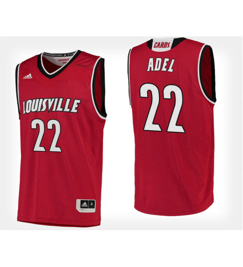 Louisville Cardinals 22 Deng Adel Red Home College Basketball Jersey stitched retro jersey