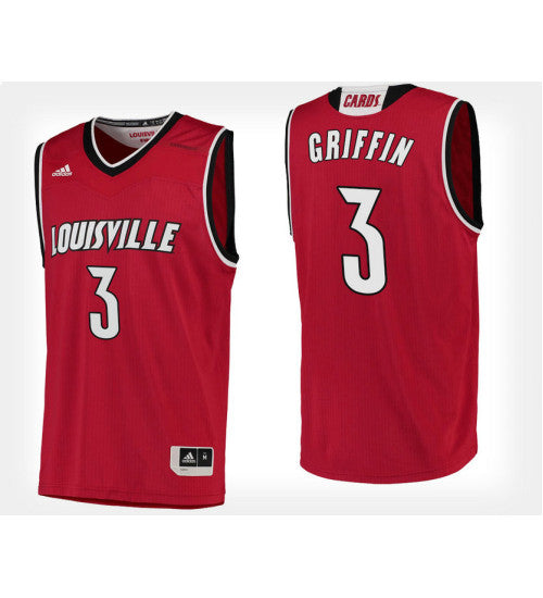Louisville Cardinals 3 Jo Griffin Red Home College Basketball Jersey stitched retro jersey