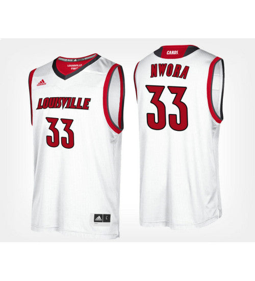 Louisville Cardinals 33 Jordan Nwora White Road College Basketball Jersey | Stitched Jersey RTJS 3444