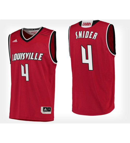 Louisville Cardinals 4 Quentin Snider Red Home College Basketball Jersey | Stitched Jersey RTJS 3439