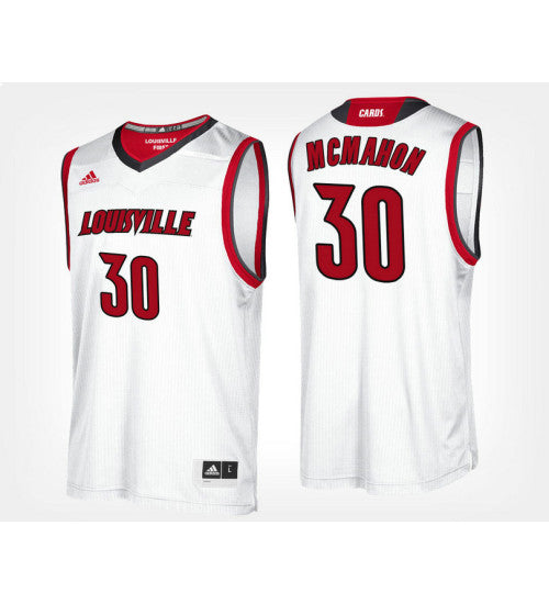 Louisville Cardinals 30 Ryan Mcmahon White Road College Basketball Jersey | Stitched Jersey RTJS 3451