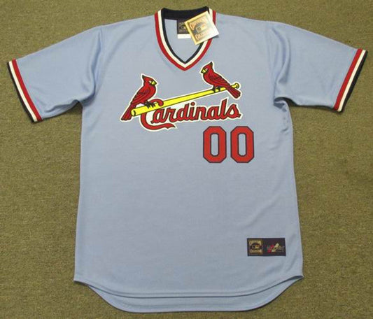 St Louis Cardinals 1980S Cooperstown Away Custom Name Number Stitched Jersey jersey front view