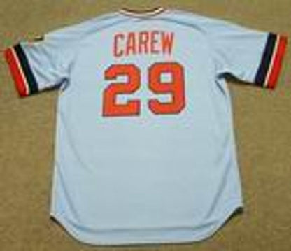 Minnesota Twins Rod Carew Cooperstown MLB jersey front view