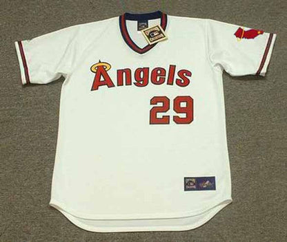 Rod Carew California Angels 1982 Cooperstown Throwback Baseball Jersey jersey front view