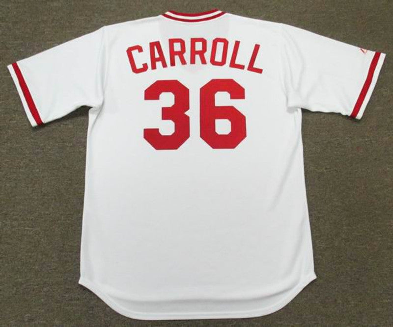 Cincinnati Reds Clay Carroll Cooperstown MLB jersey front view