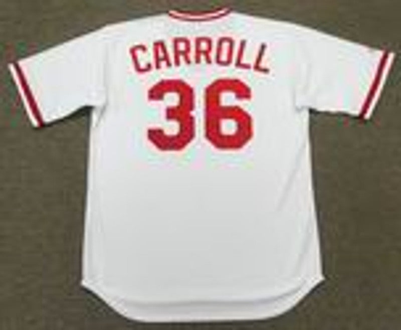 Cincinnati Reds Clay Carroll Cooperstown MLB jersey front view