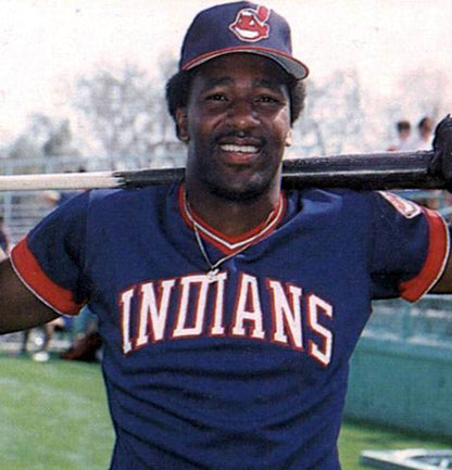 Cleveland Indians Joe Carter Cooperstown MLB jersey front view