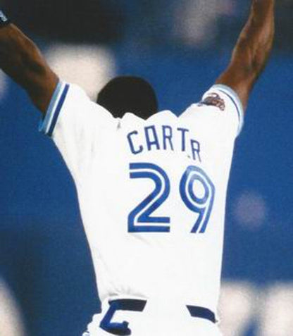 Toronto Blue Jays Joe Carter Cooperstown MLB jersey front view