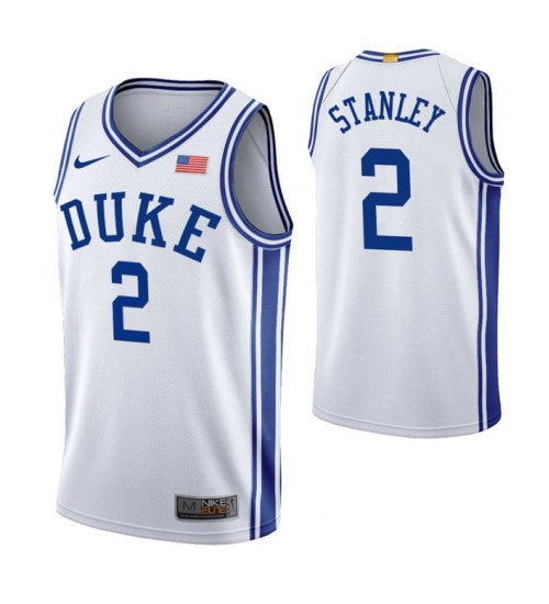 Duke Blue Devils 2 Cassius Stanley White College Basketball Jersey | Stitched Jersey RTJS 4763