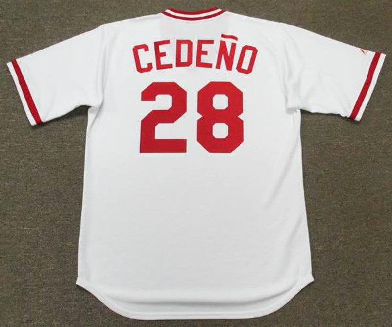 Cincinnati Reds Cesar Cedeno Cooperstown MLB jersey front view