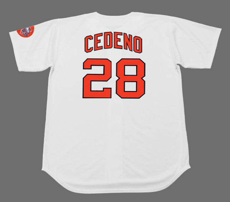 Houston Astros Cesar Cedeno Cooperstown MLB jersey front view