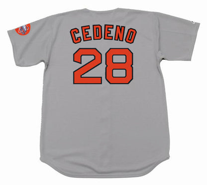 Houston Astros Cesar Cedeno Cooperstown MLB jersey front view