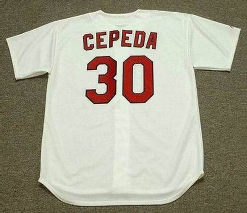Orlando Cepeda St Louis Cardinals 1967 Cooperstown Throwback Home Baseball Stitched Jersey jersey front view