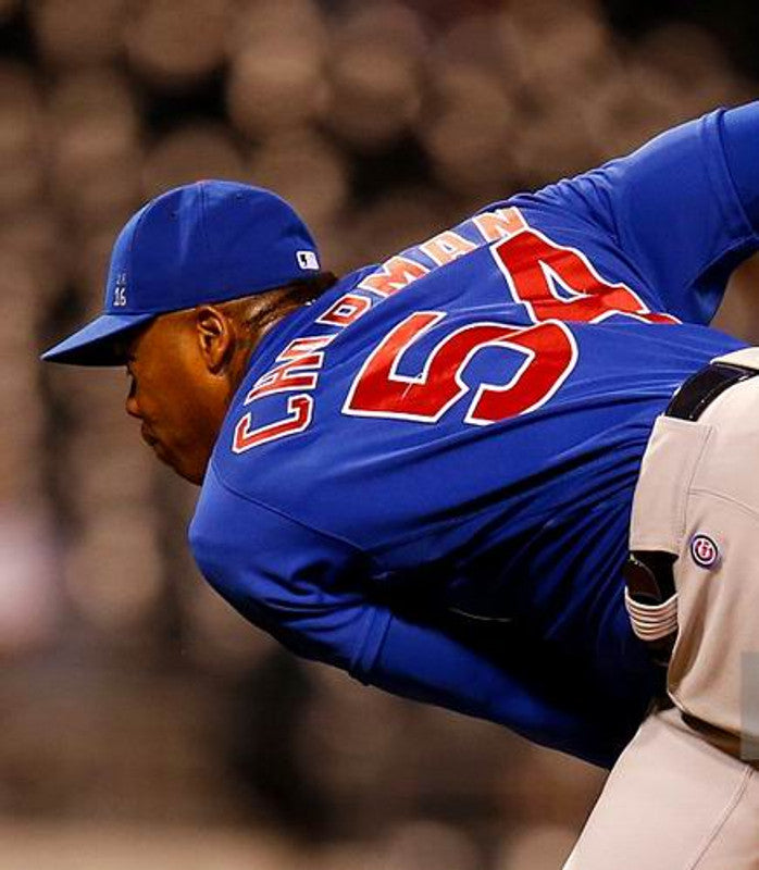 Chicago Cubs Aroldis Chapman MLB jersey front view